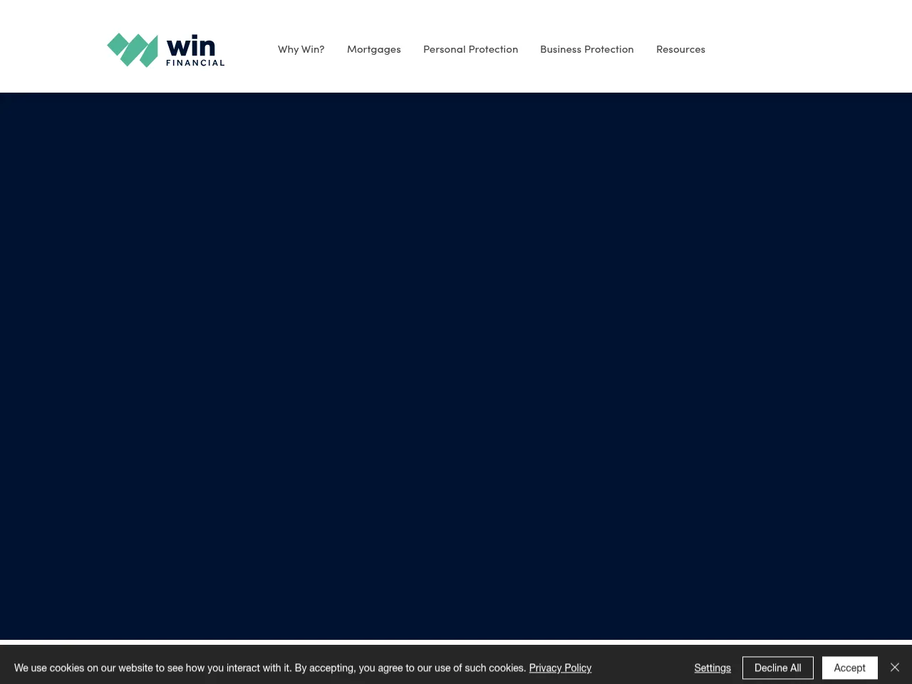 Win Financial website preview