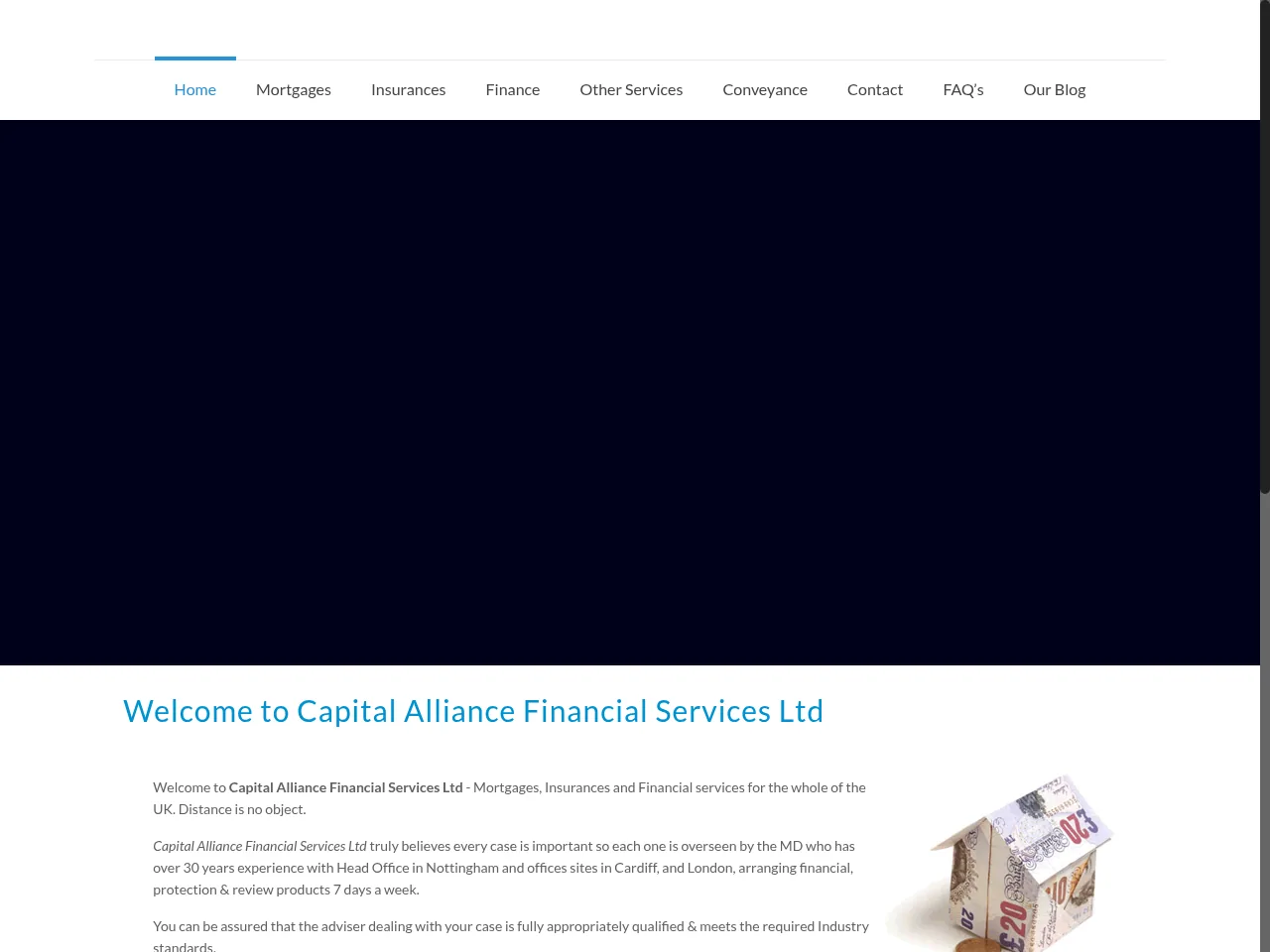 Capital Alliance Financial Services website preview