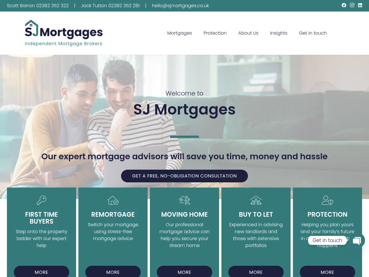 SJ Mortgages website preview