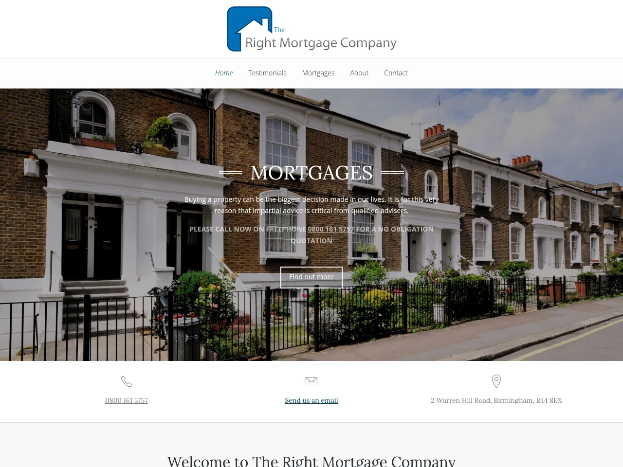 The Right Mortgage Company website preview