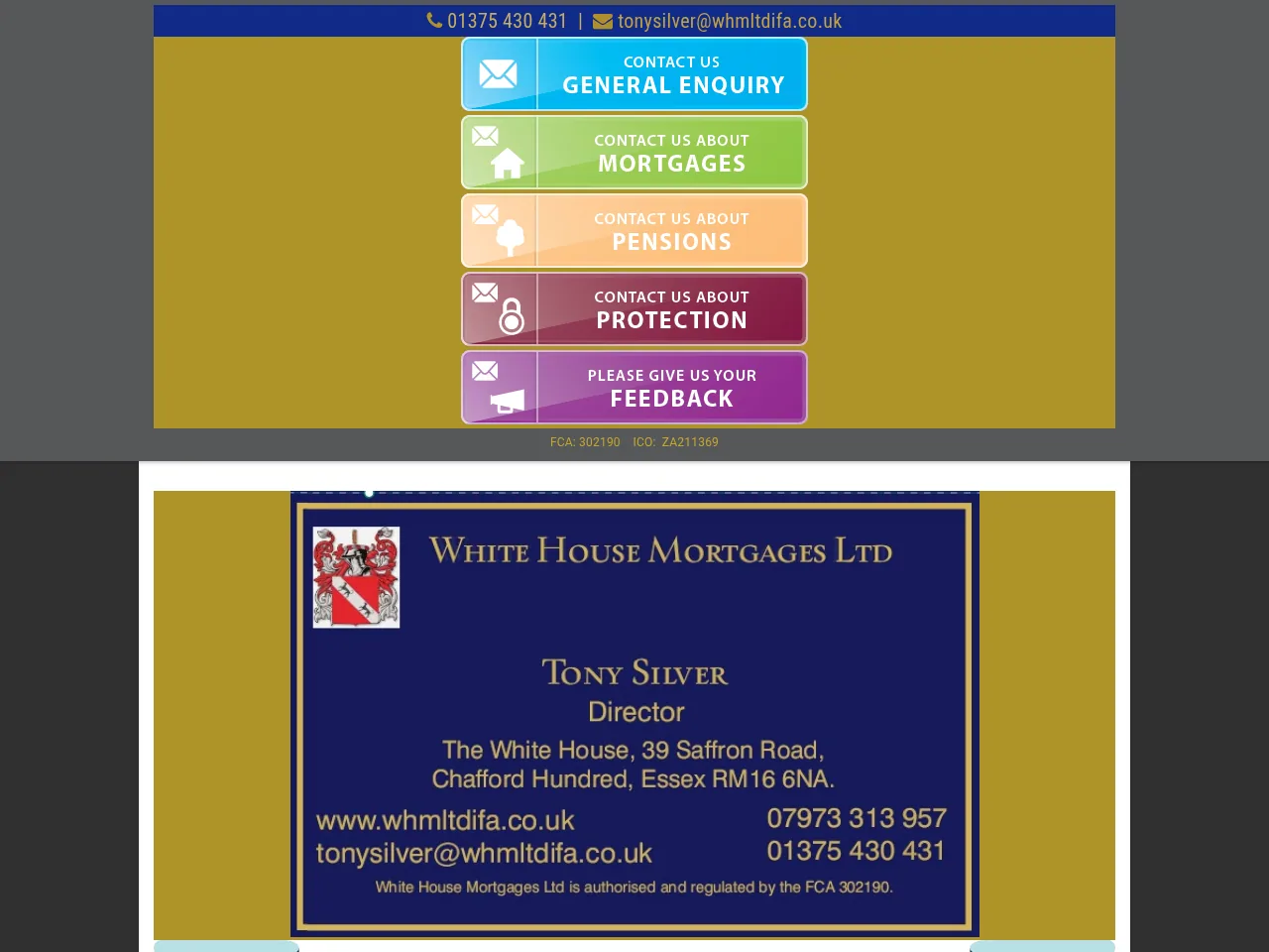 White House Mortgages Ltd website preview