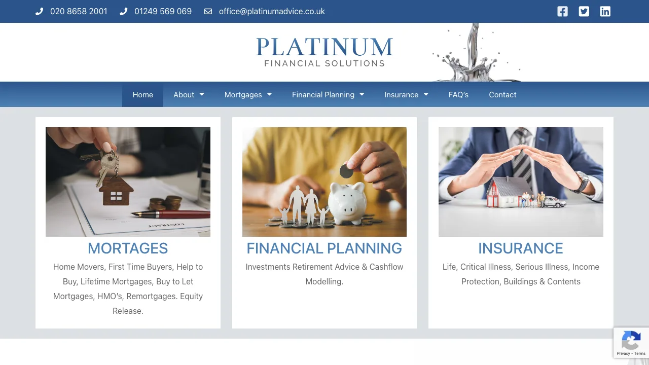 Platinum House website preview