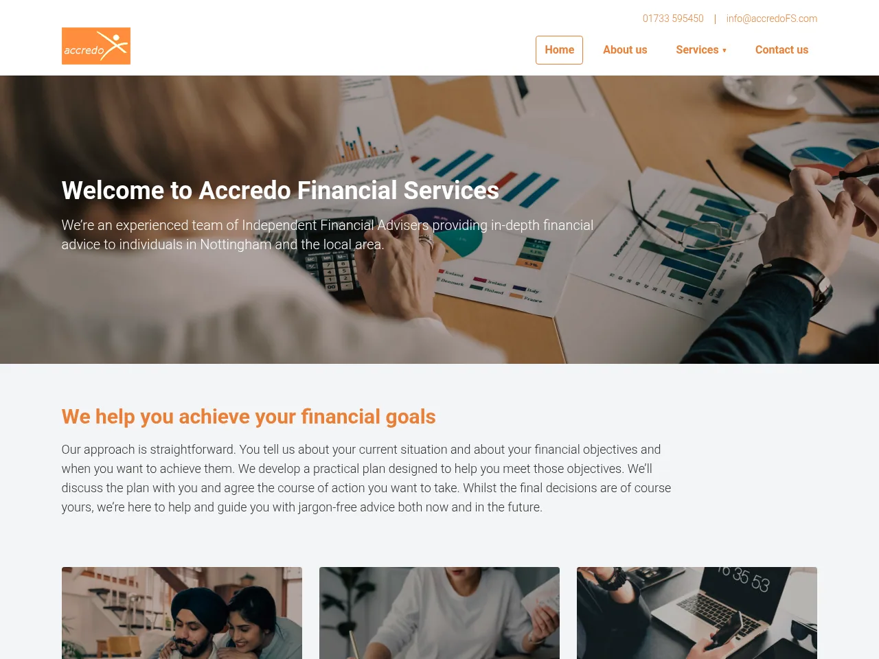 Accredo Financial Services website preview