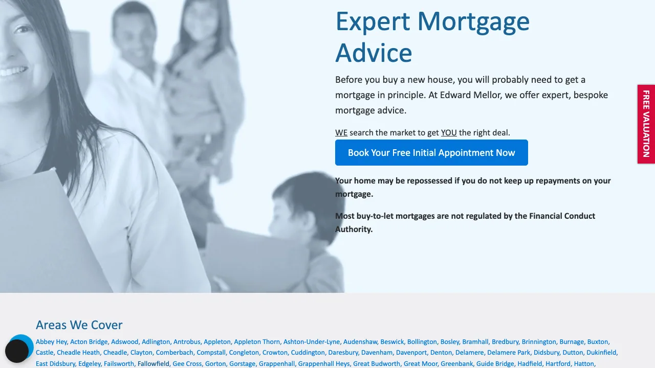 Edward Mellor Financial Services website preview