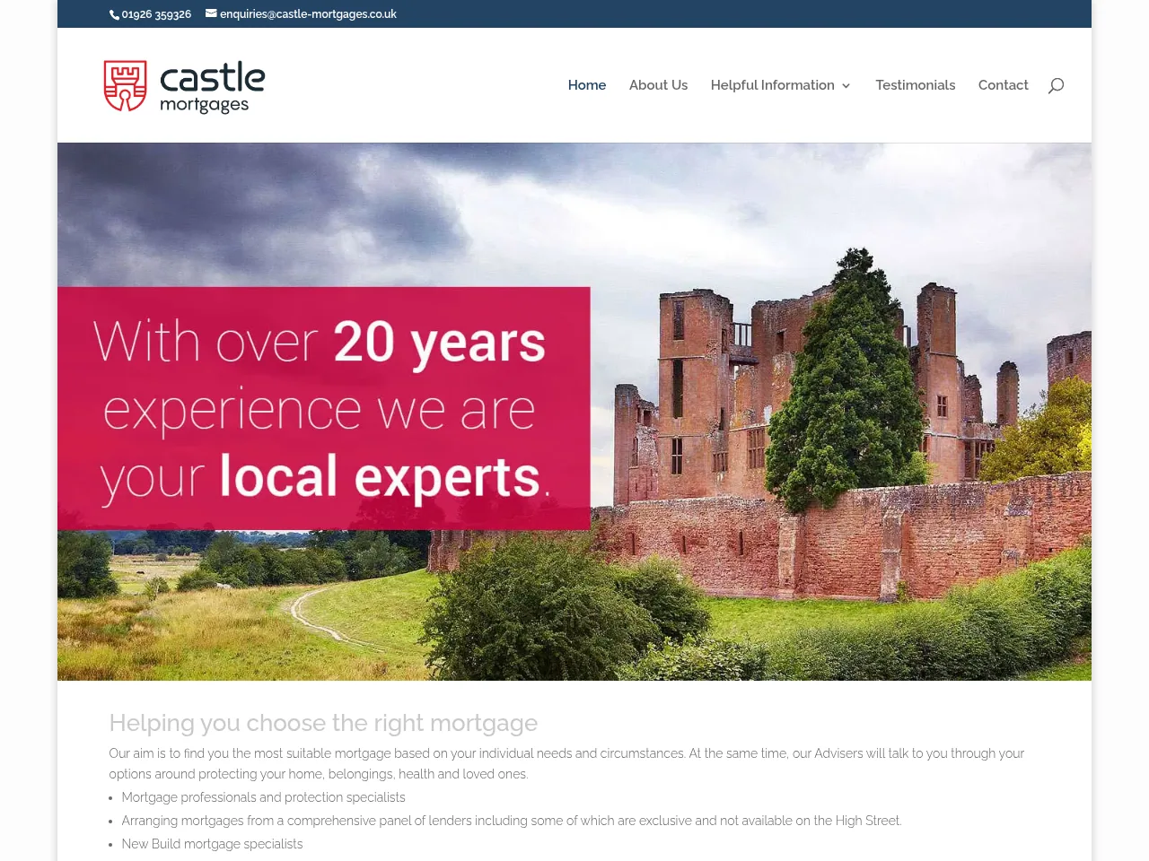 Castle Mortgages website preview