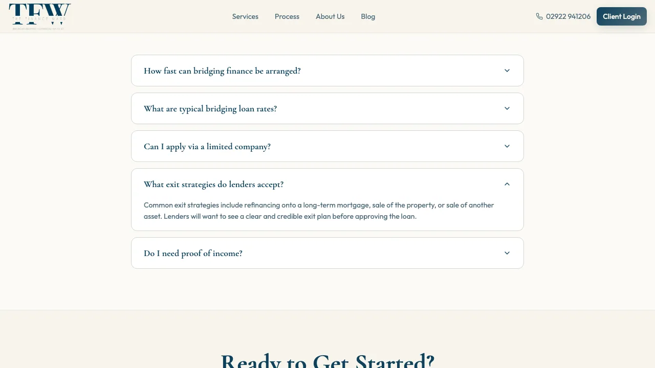 The Finance Ward website preview