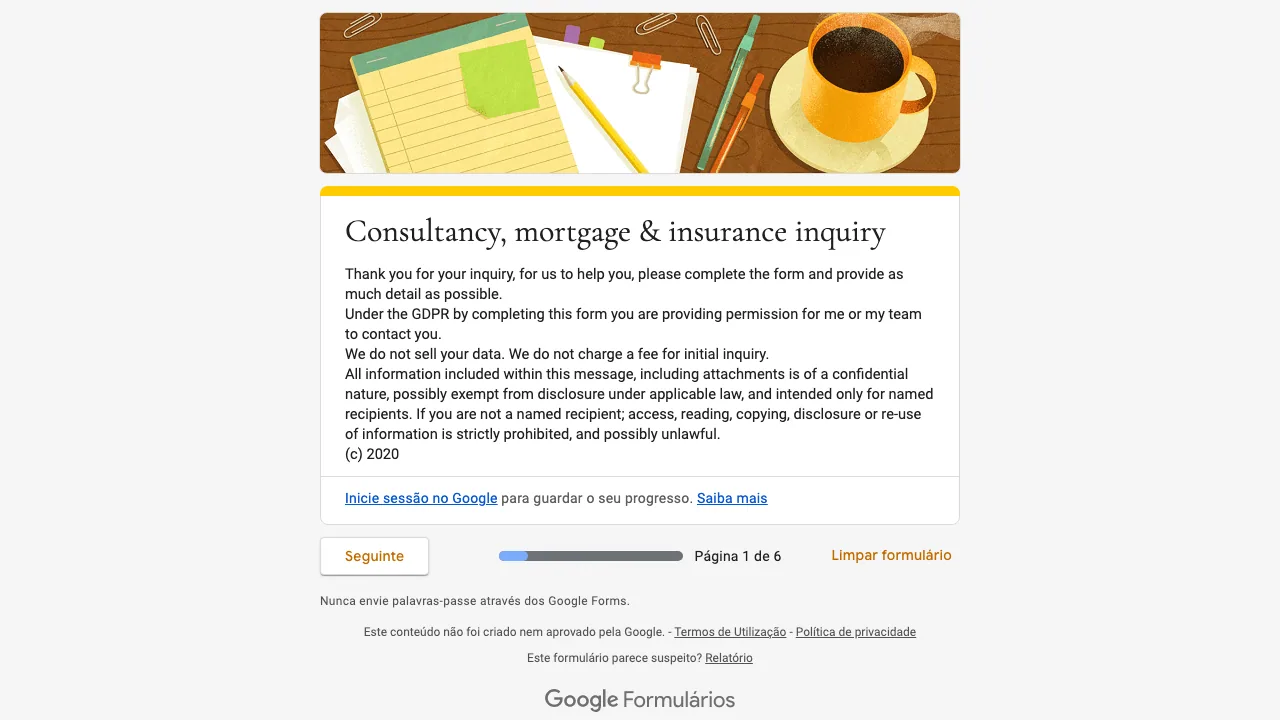 Mortgage & Insurance Consultant website preview