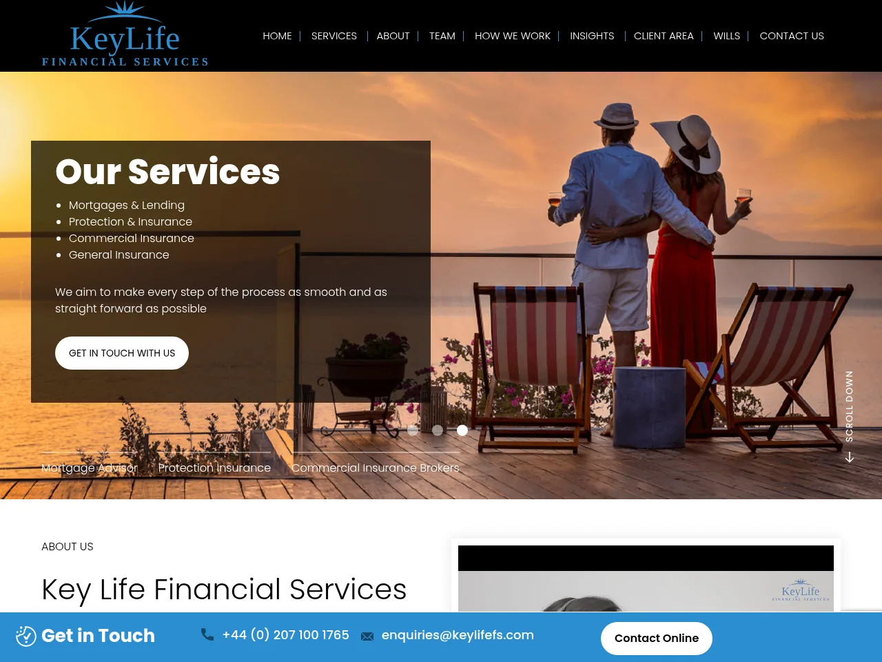 Key Life Financial Services website preview