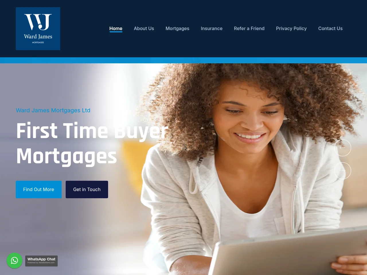 Ward James Mortgages website preview