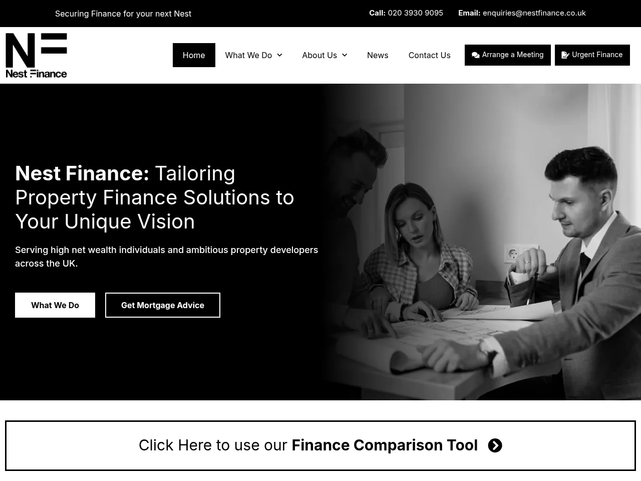 Nest Finance website preview
