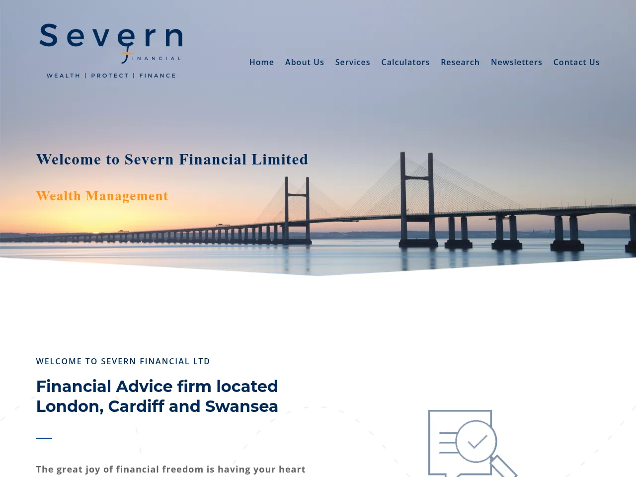 Severn Financial Limited website preview