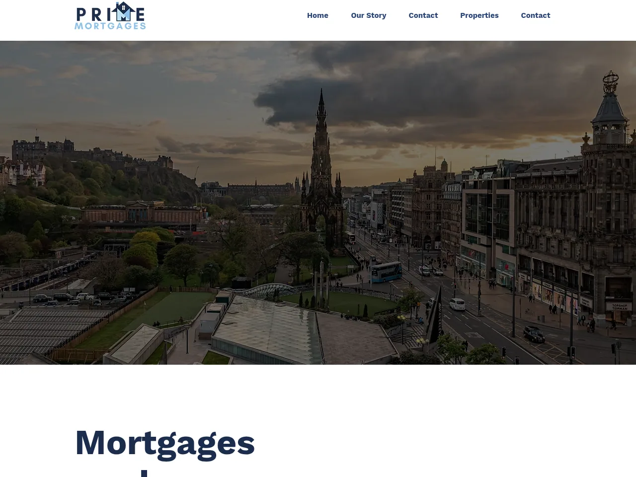 Prime Mortgages website preview