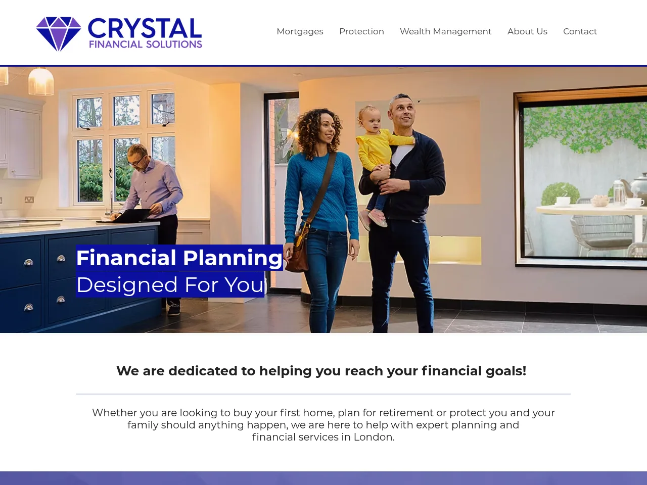 Crystal Financial Solutions website preview