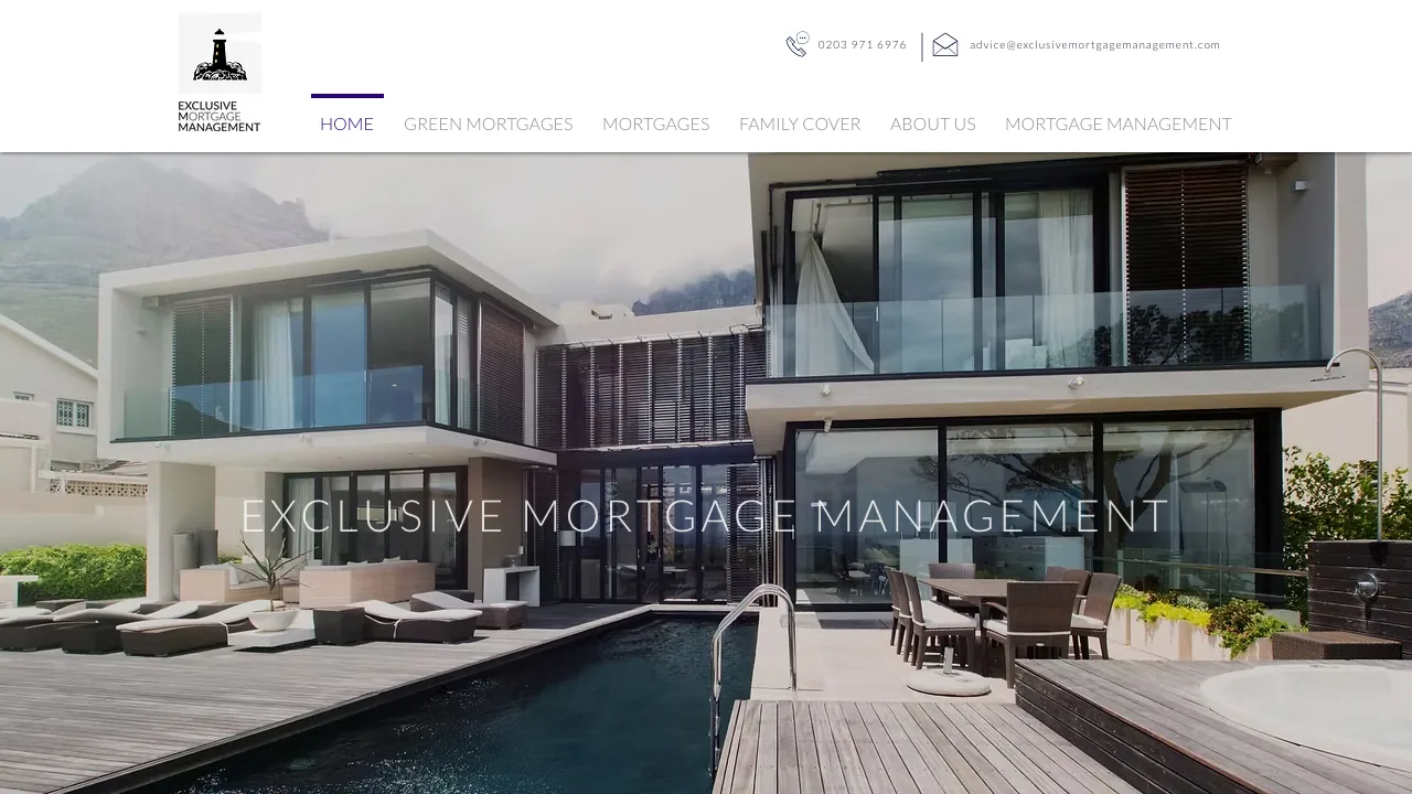 Exclusive Mortgage Management website preview