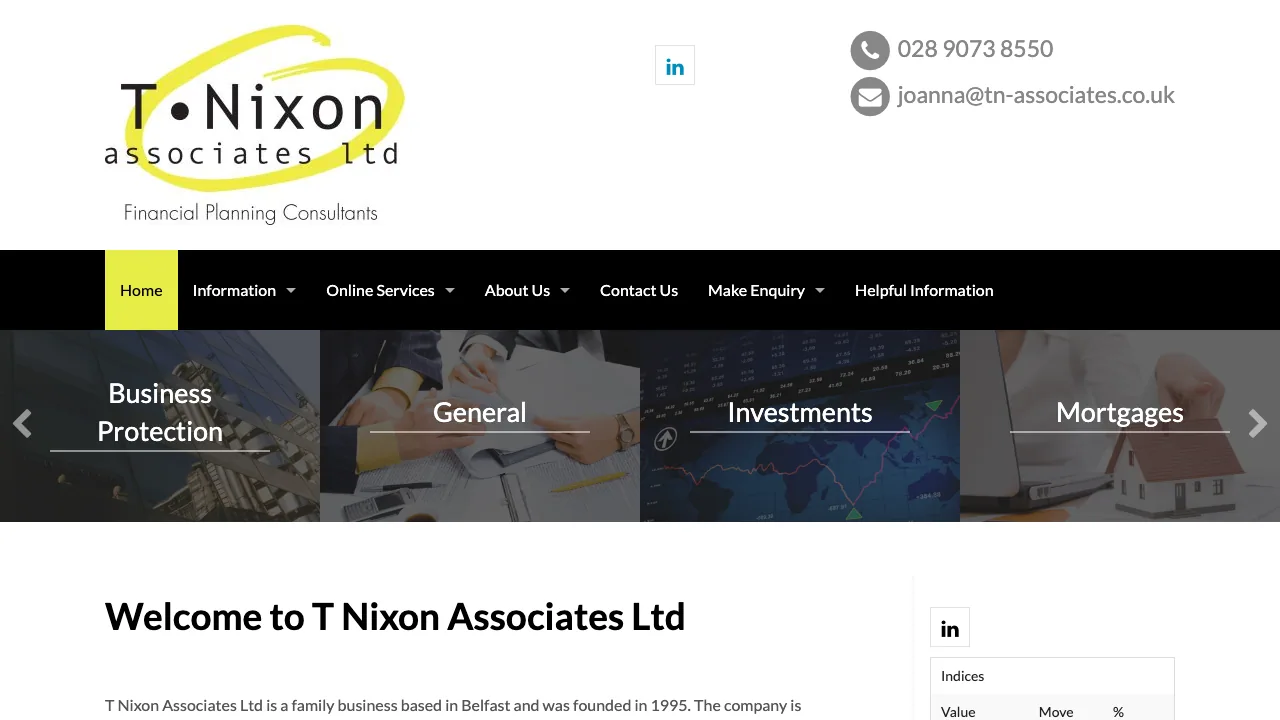 T Nixon Associates website preview