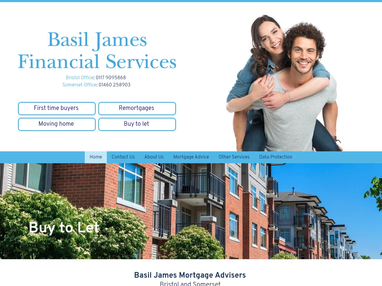 Basil James Financial Services website preview