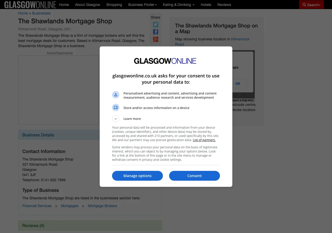 The Shawlands Mortgage Shop website preview