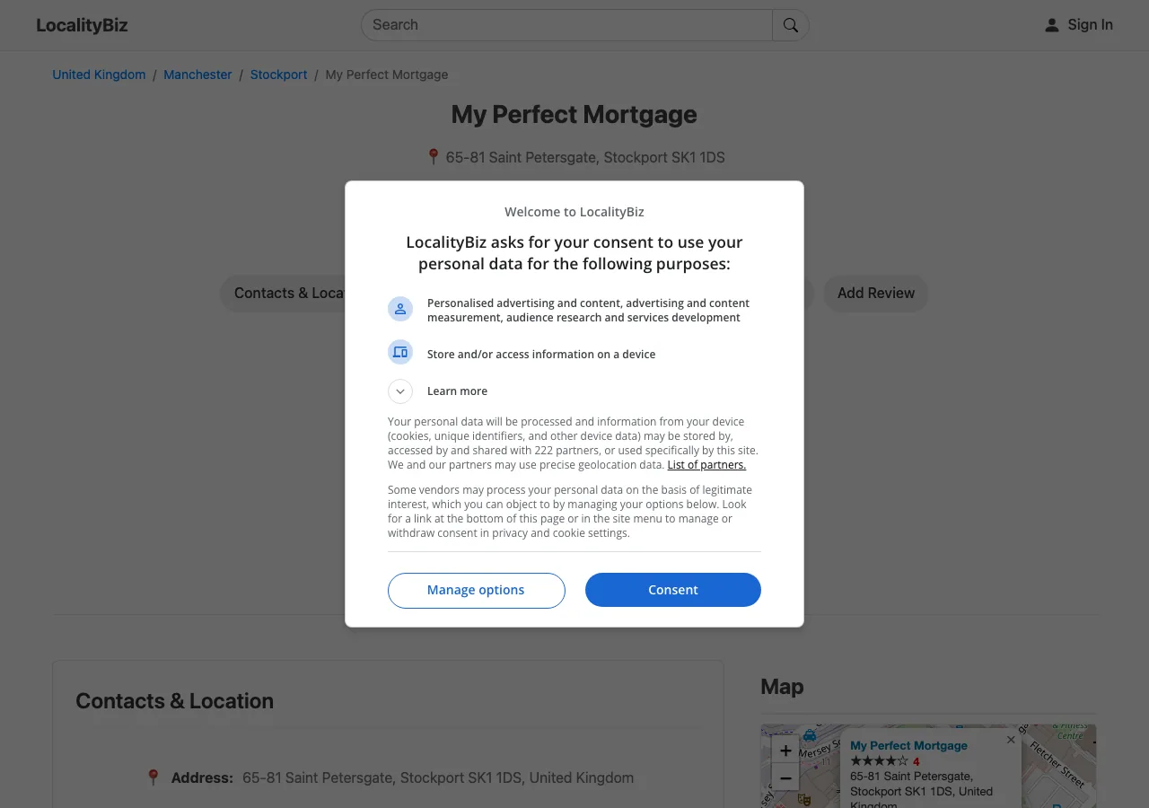 My Perfect Mortgage website preview
