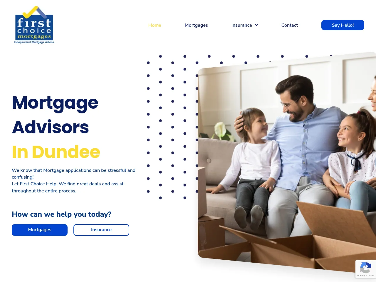 First Choice Mortgages website preview