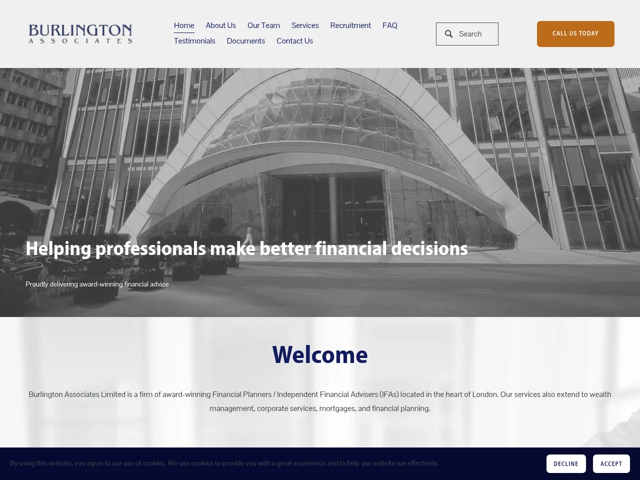 Burlington Associates website preview
