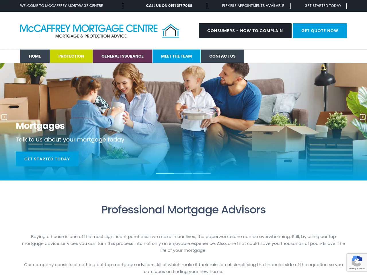 McCaffrey Mortgage Centre website preview