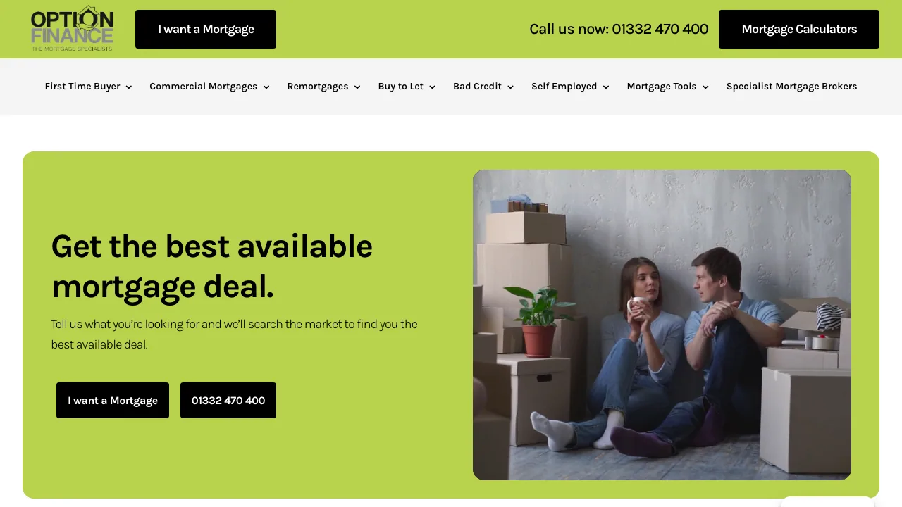 Option Finance Ltd website preview