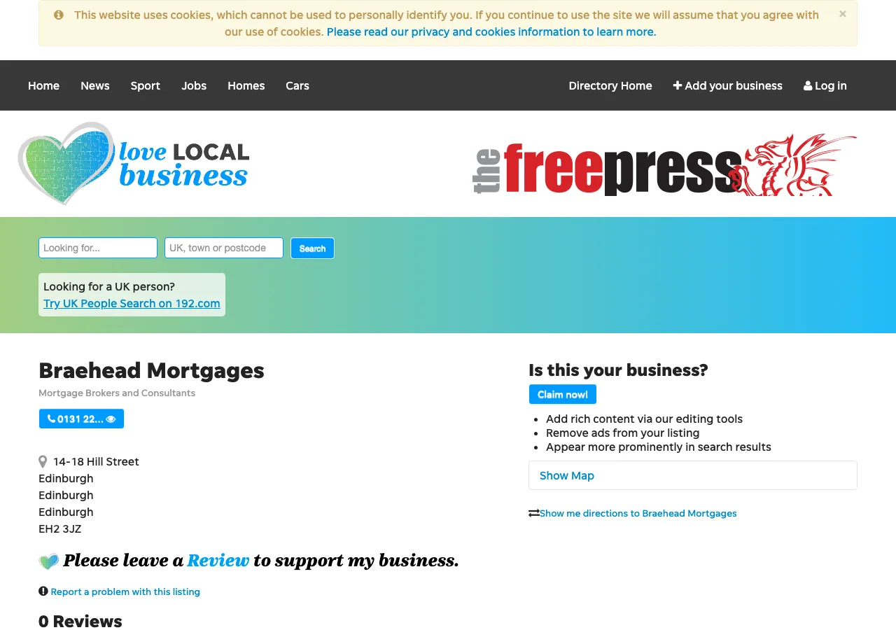 Braehead Mortgages website preview