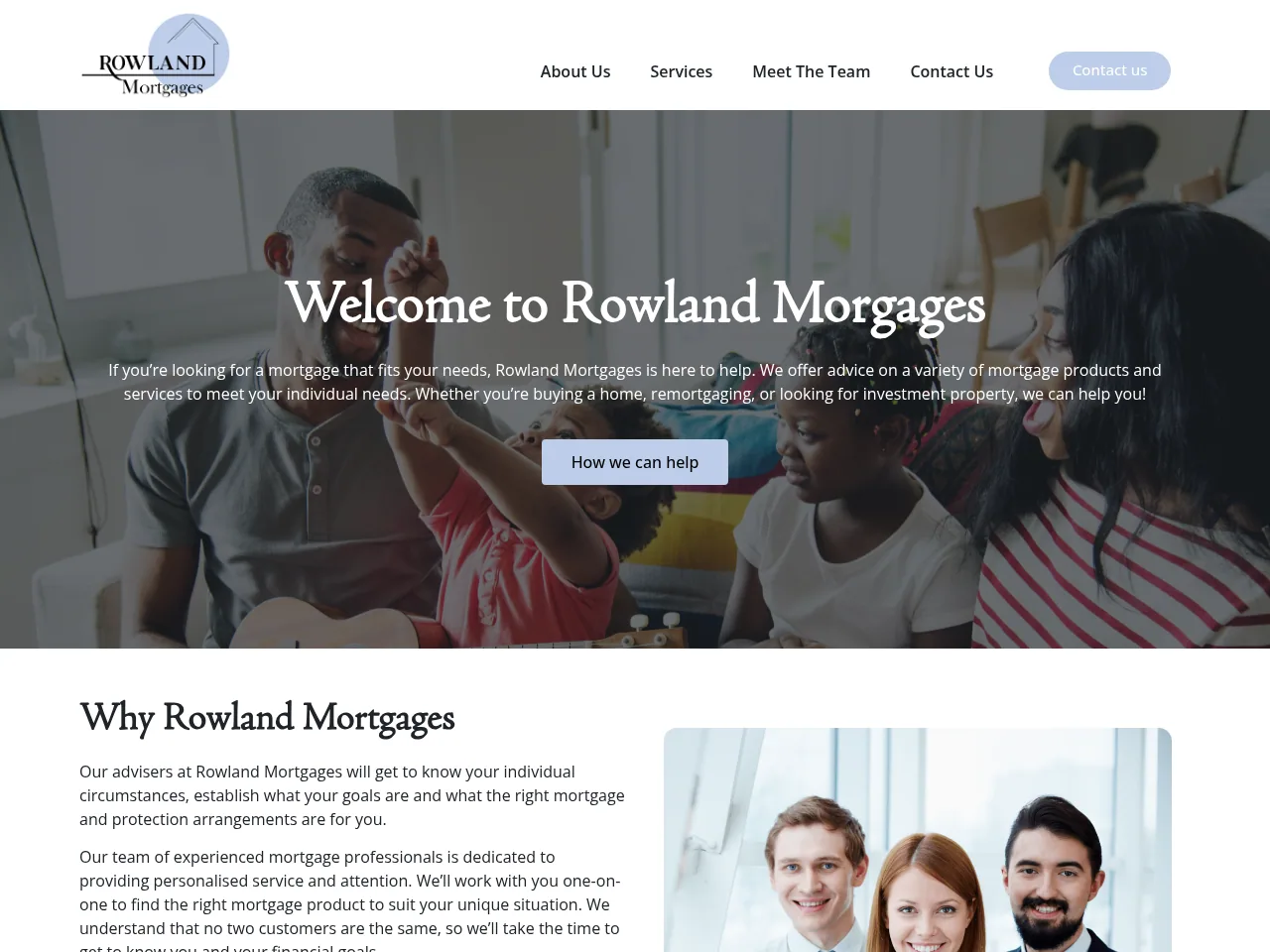 Rowland Mortgages website preview