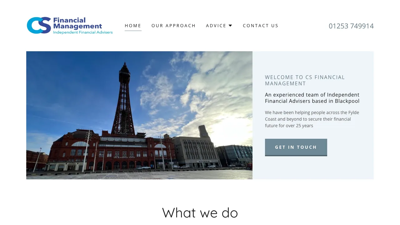 C S Financial Management website preview