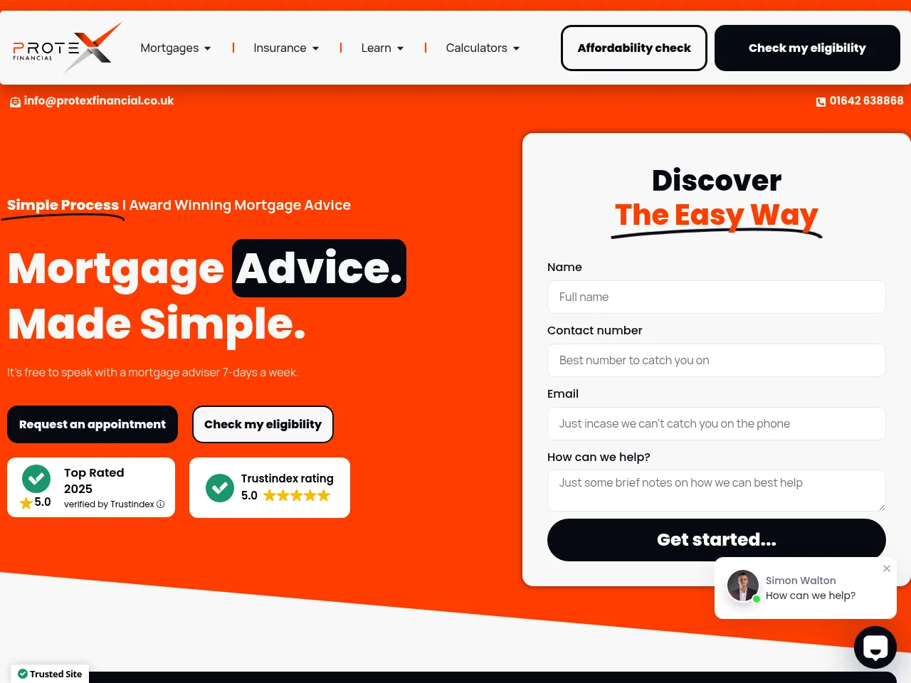 Protex Financial website preview