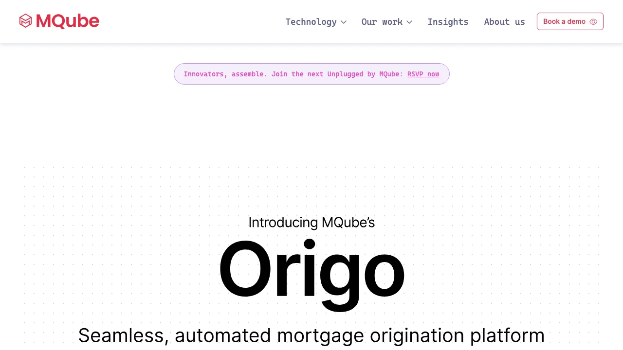 MQube website preview