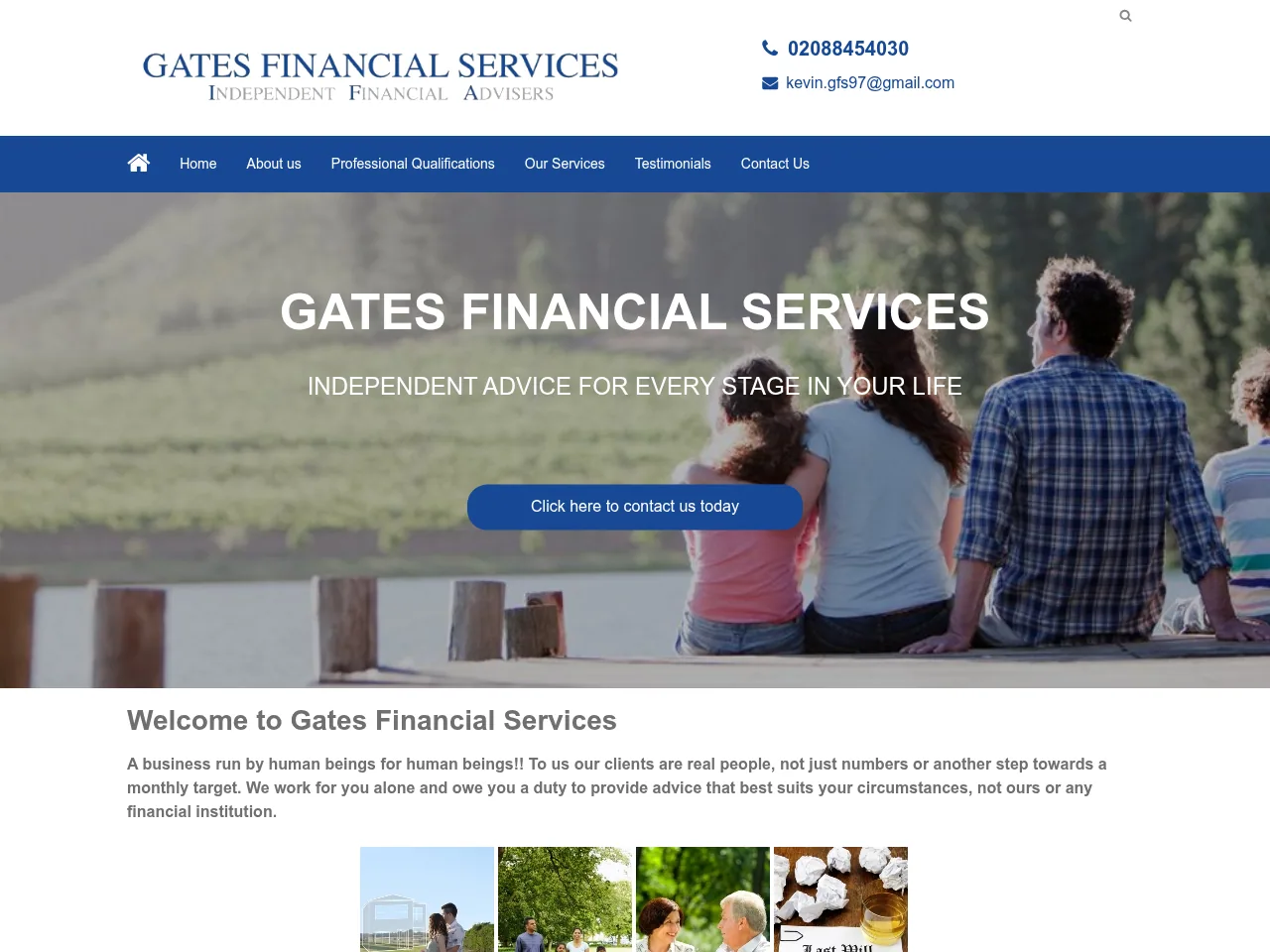Gates Financial Services website preview