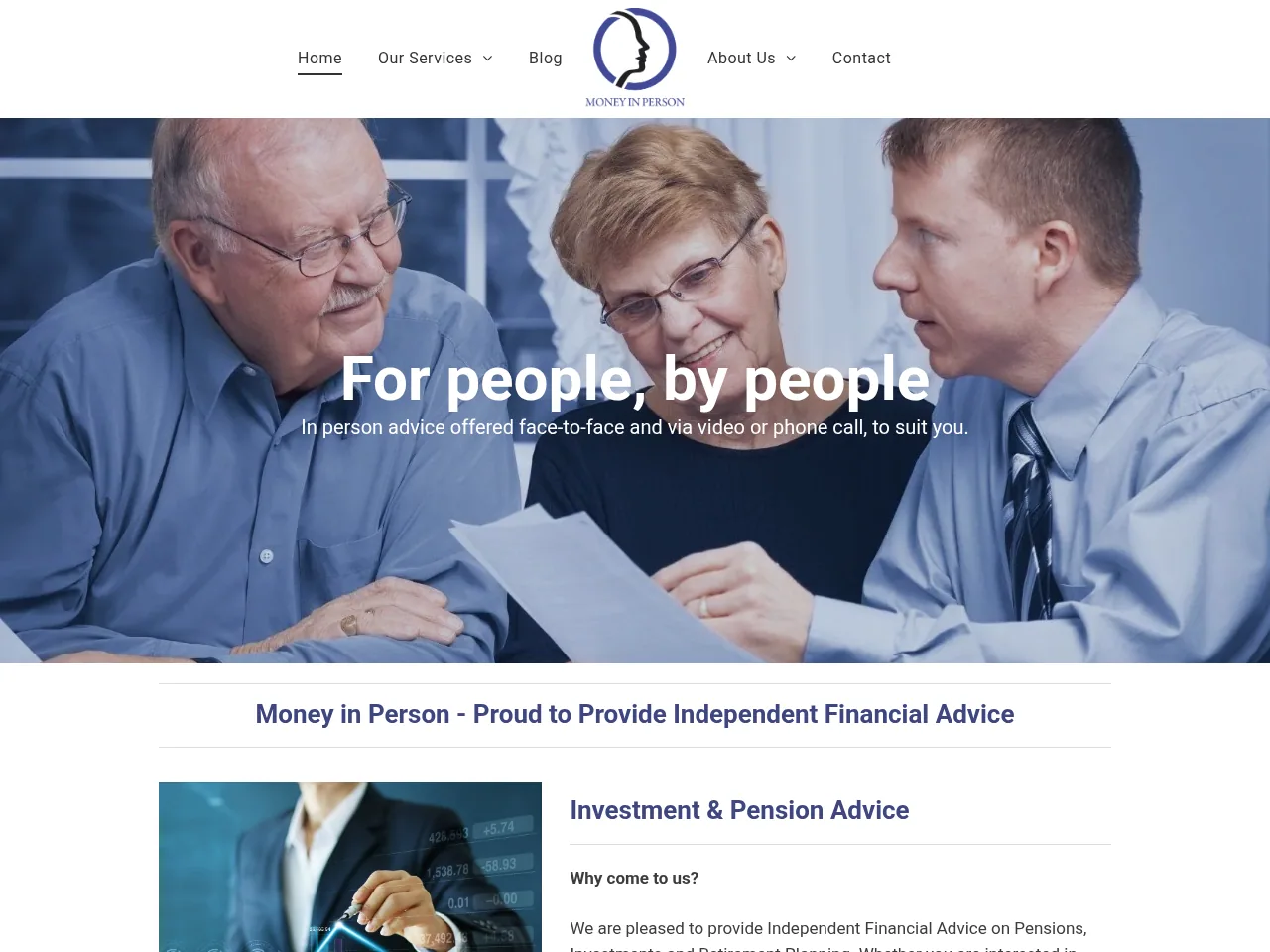 Money in Person website preview