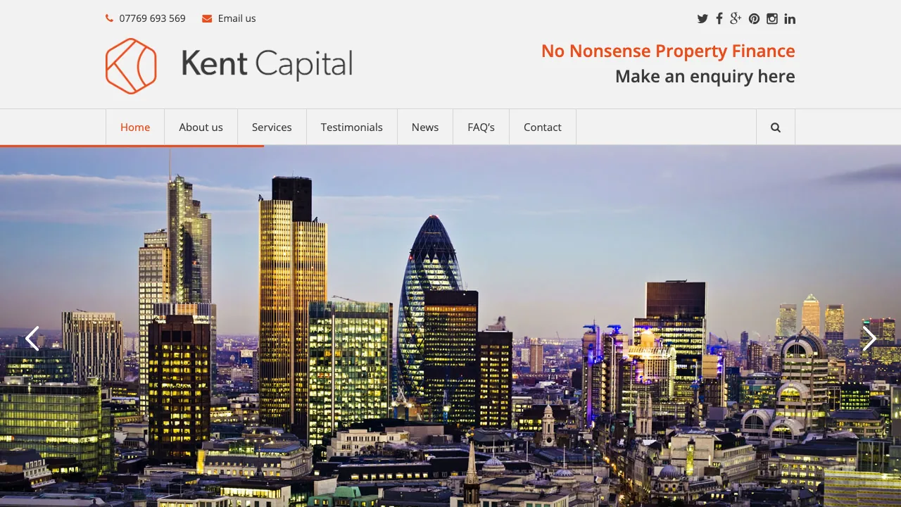 Kent Capital website preview