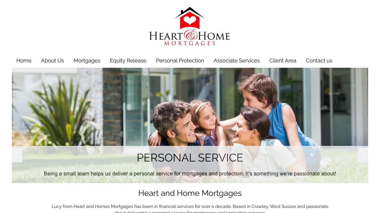 Heart and Home Mortgages website preview
