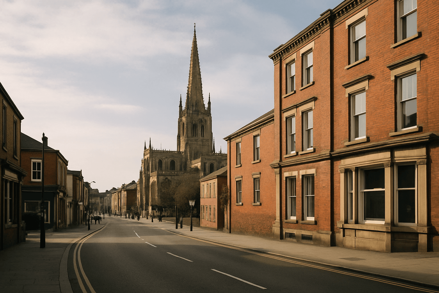 AI-generated aerial-style hero image for Rotherham