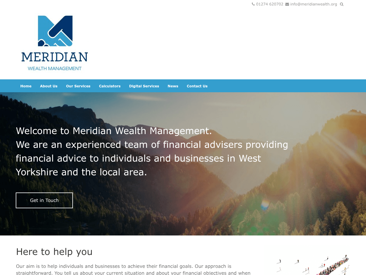 Meridian Wealth Management website preview