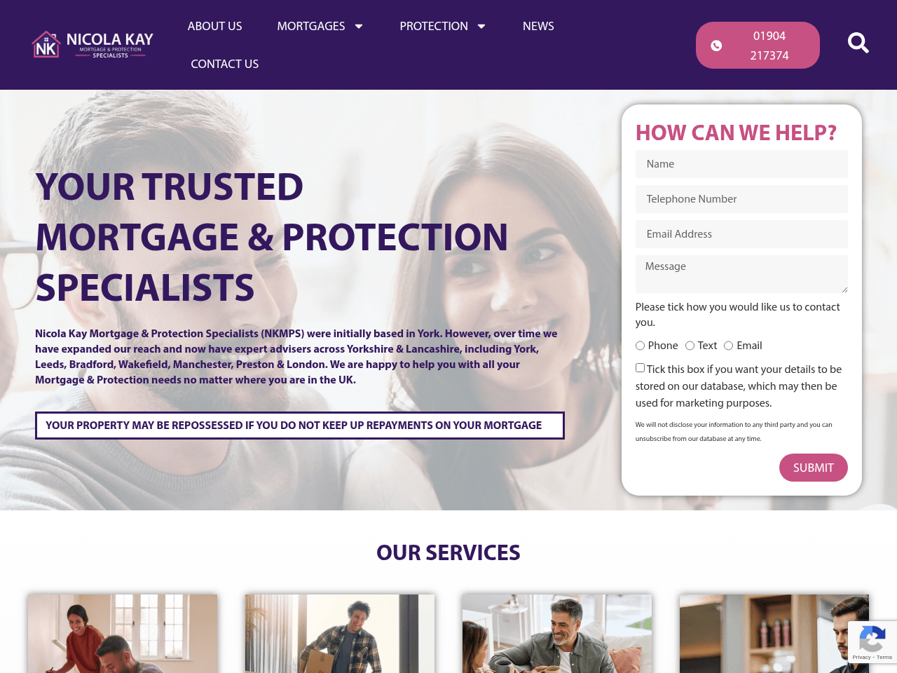 Nicola Kay Mortgage & Protection Specialists website preview