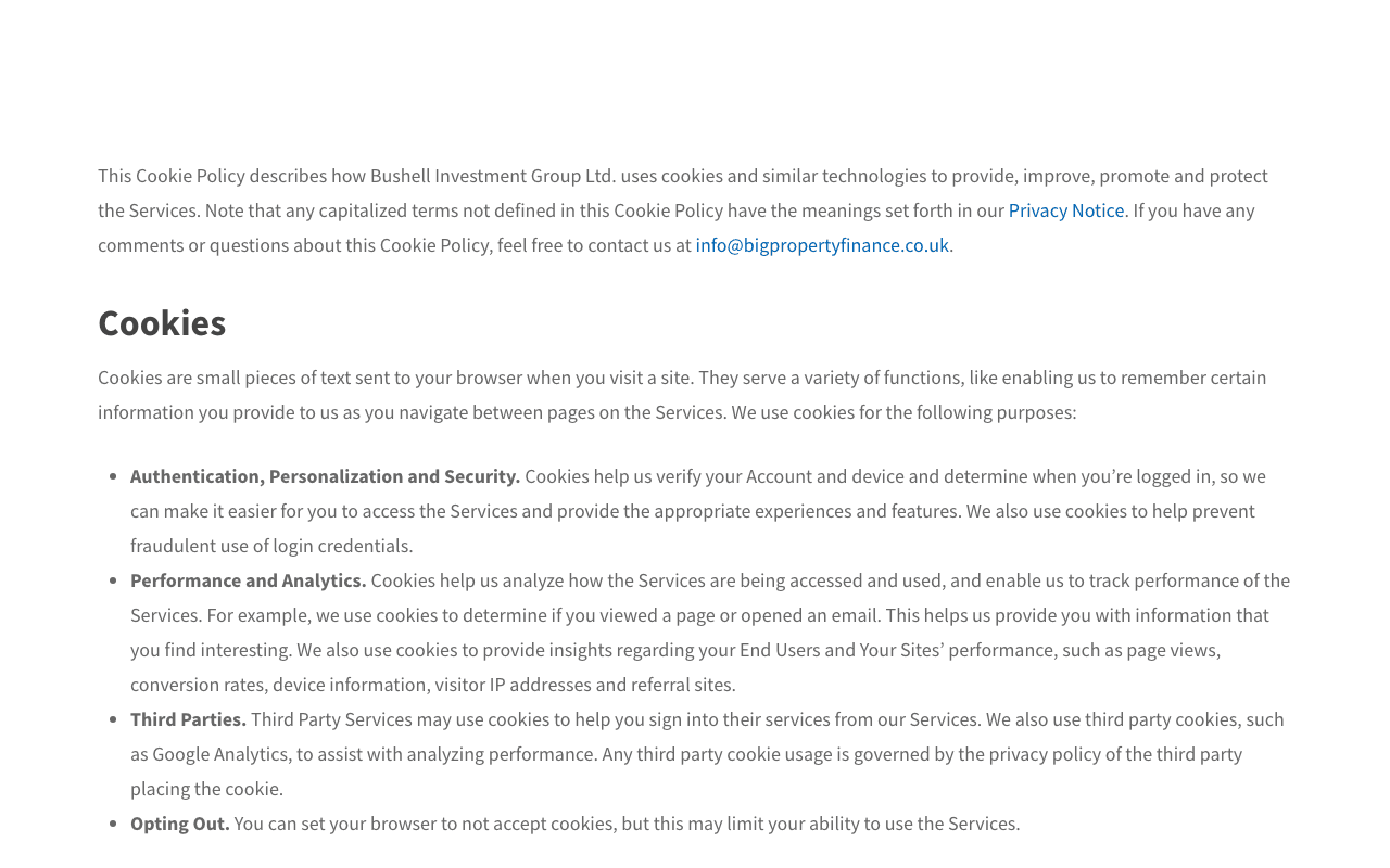 BIG Property Finance website