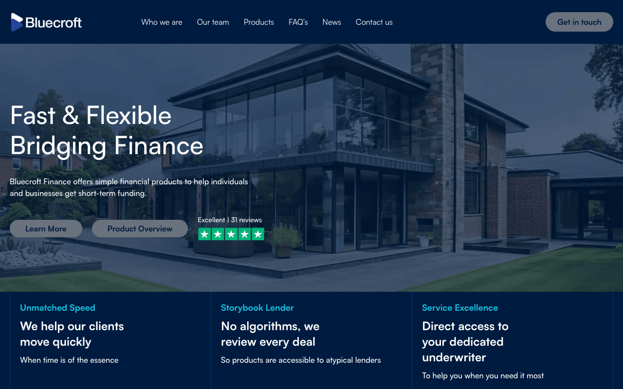 Bluecroft Capital website preview