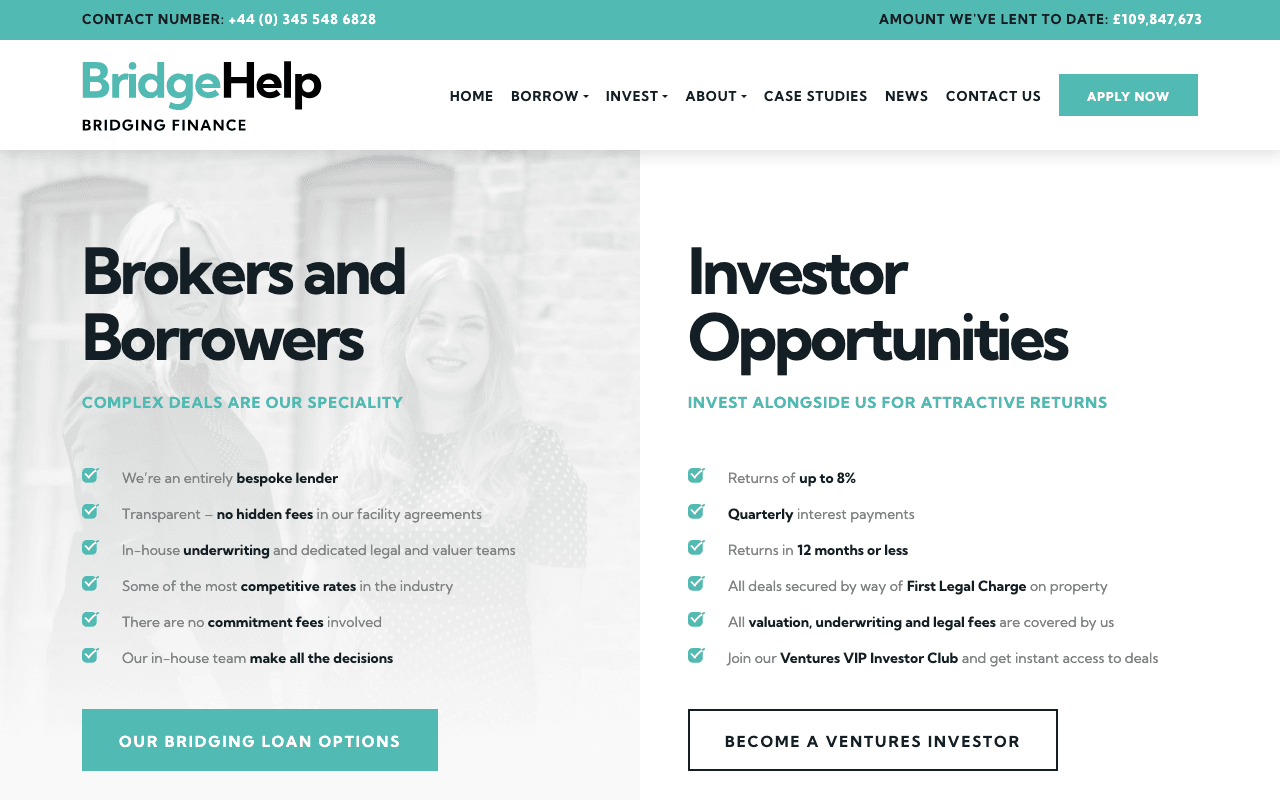 Bridge Help website preview