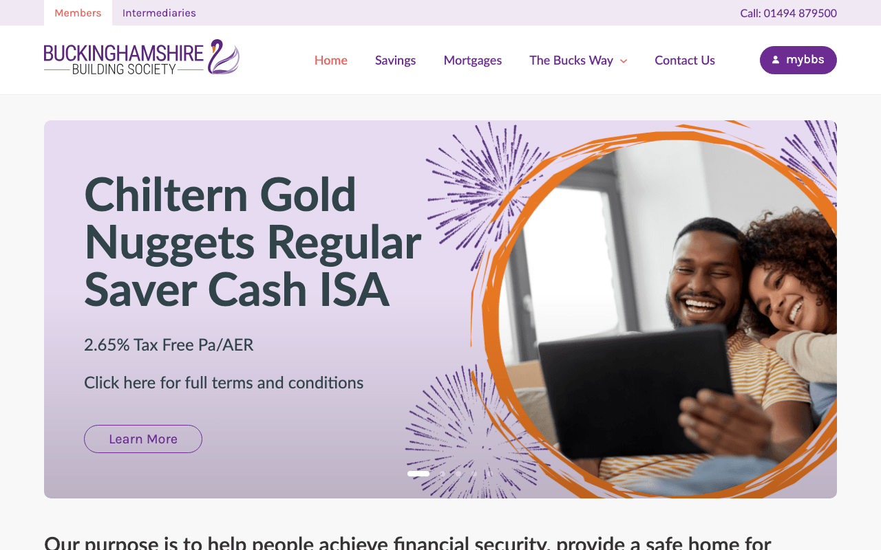 Buckinghamshire Building Society website