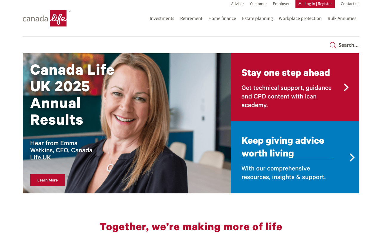Canada Life website