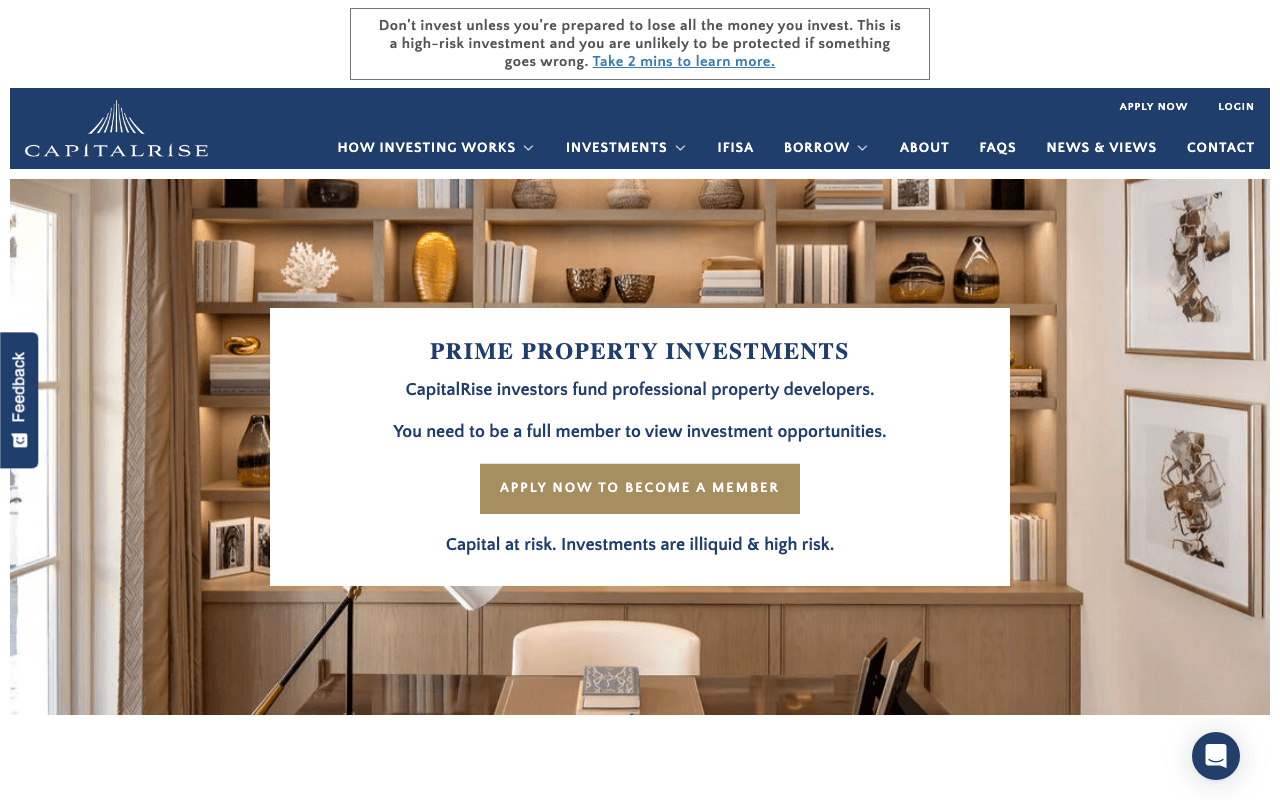 Capital Rise website preview