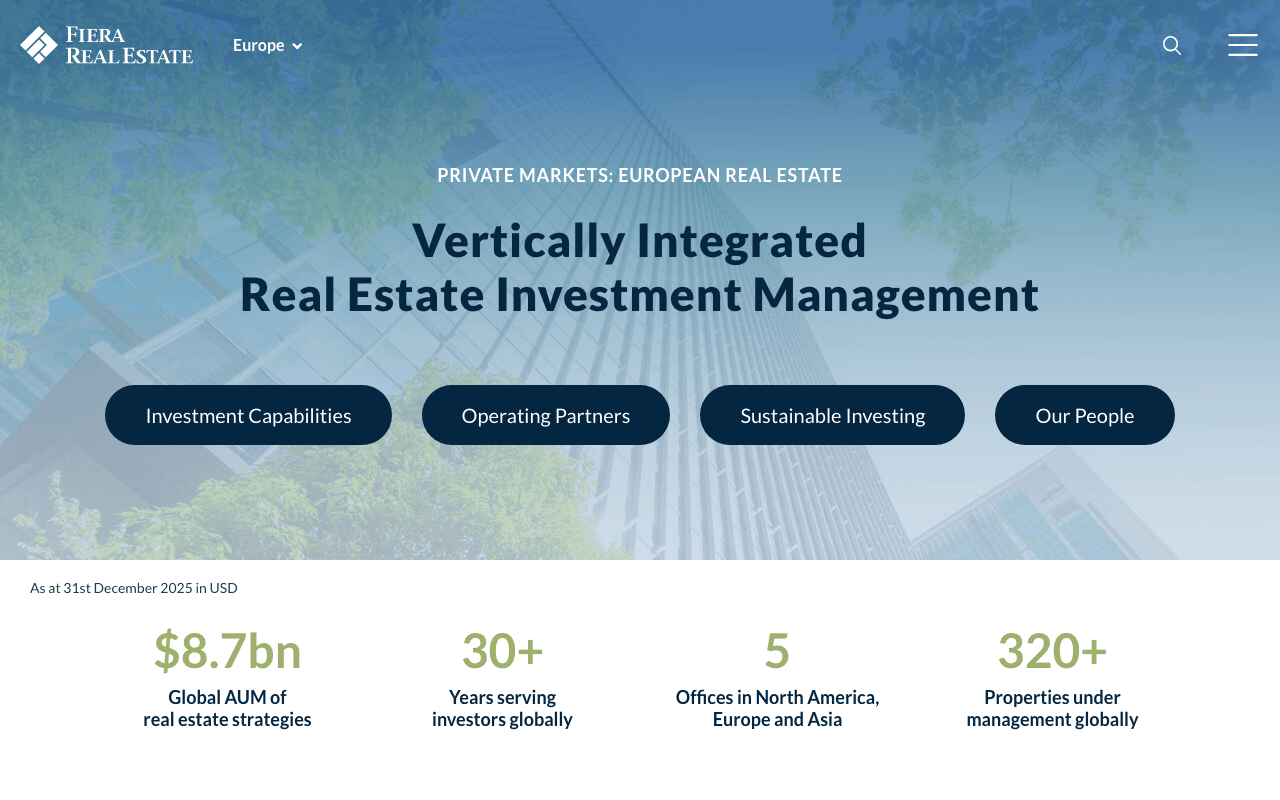 Fiera Real Estate website