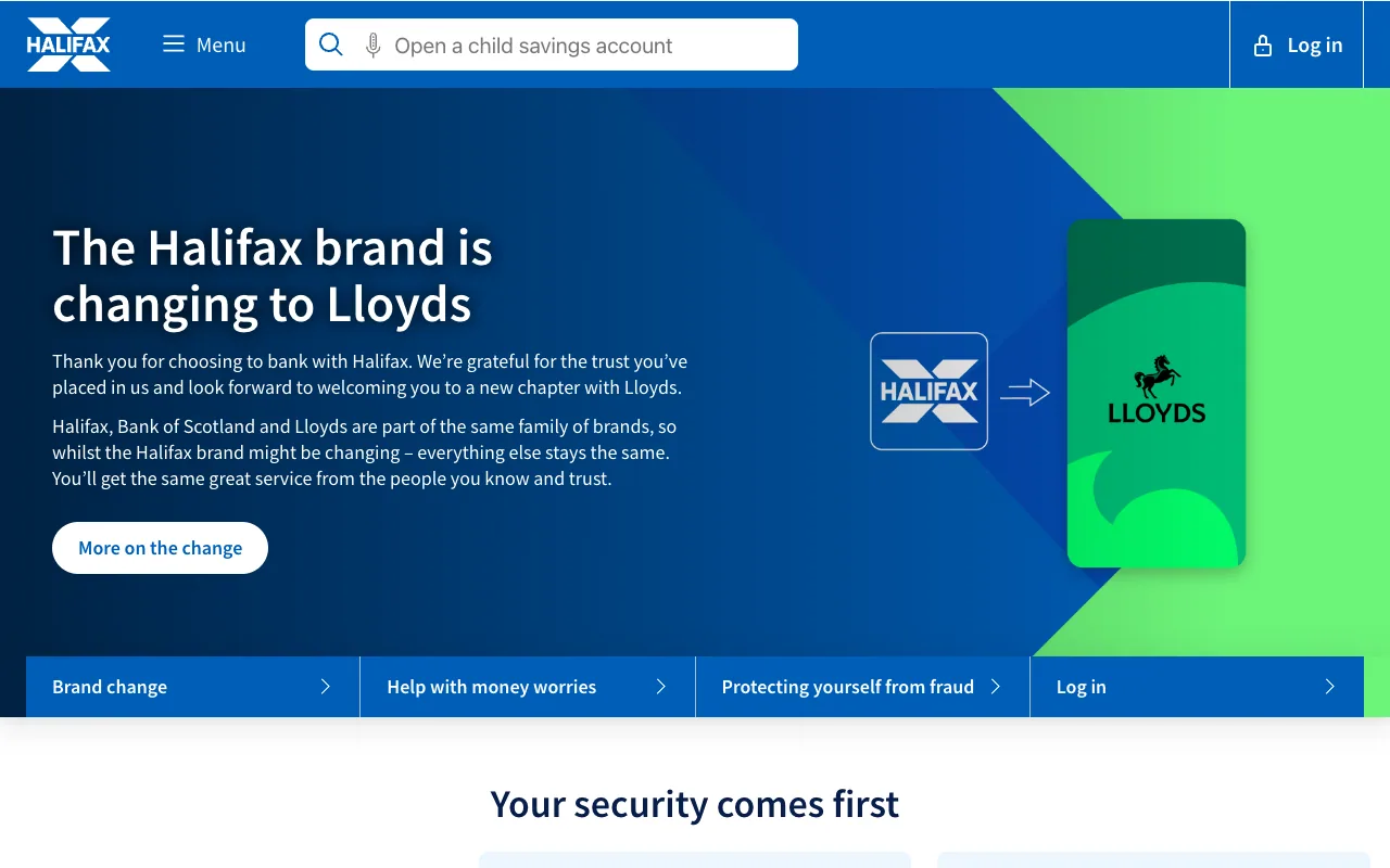 Halifax website preview
