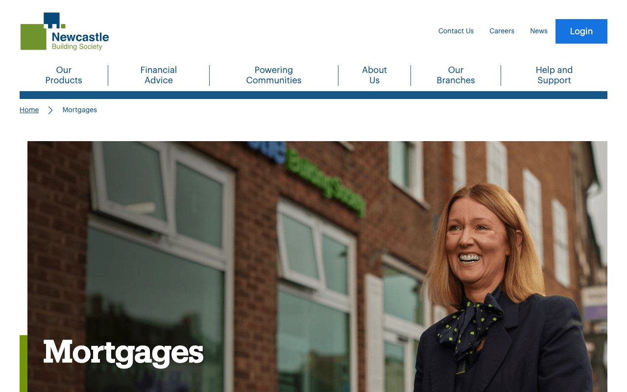 Newcastle Building Society website