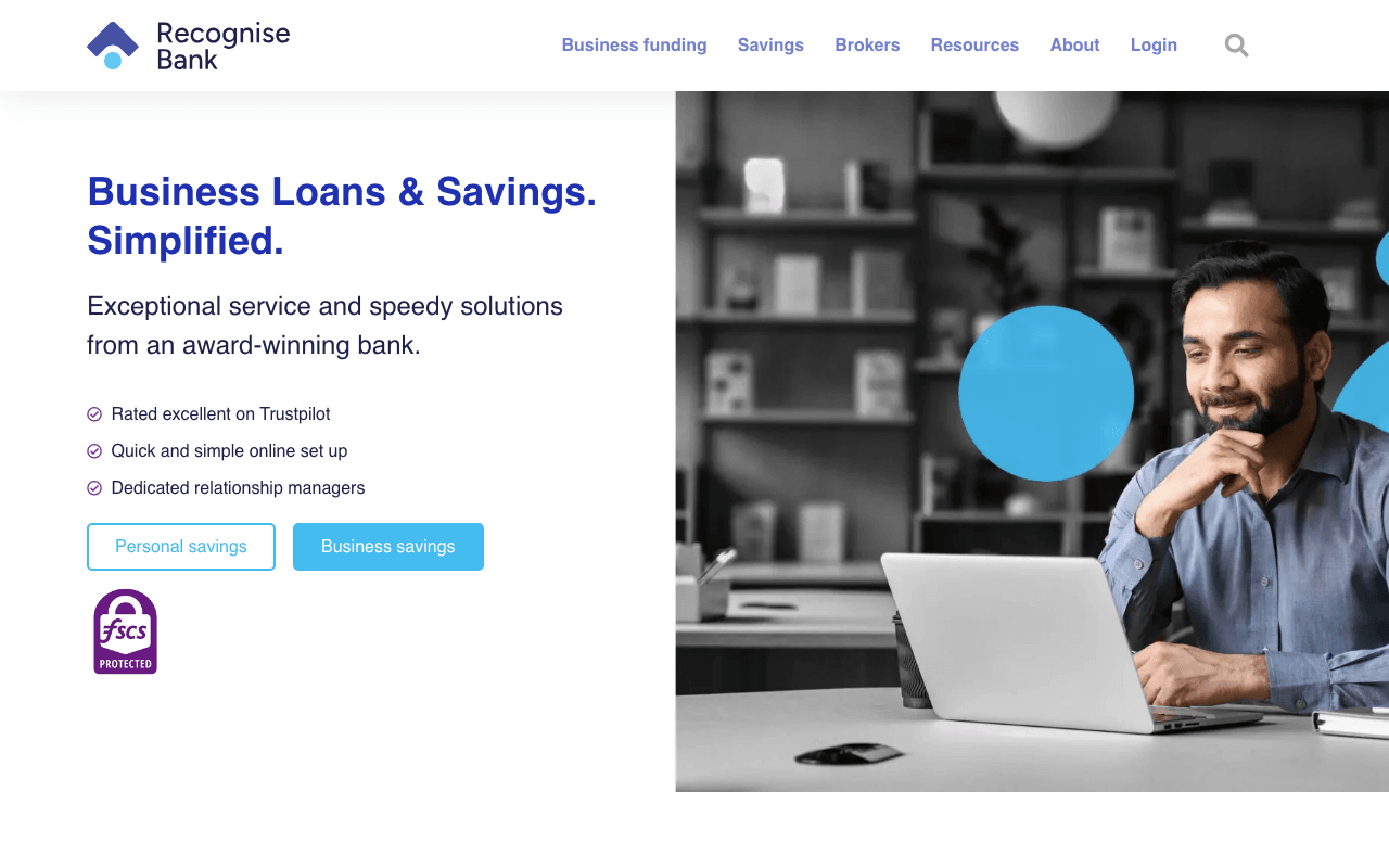 Recognise Bank website