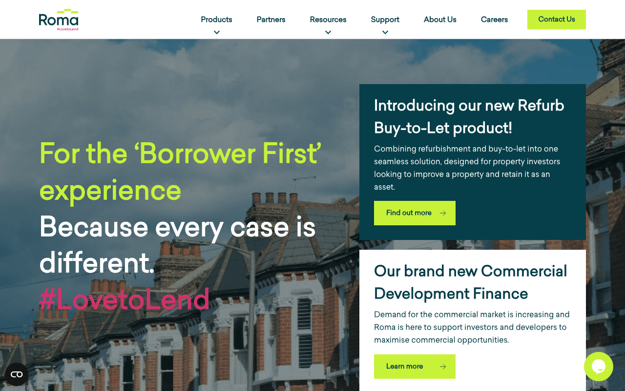 Roma Finance website