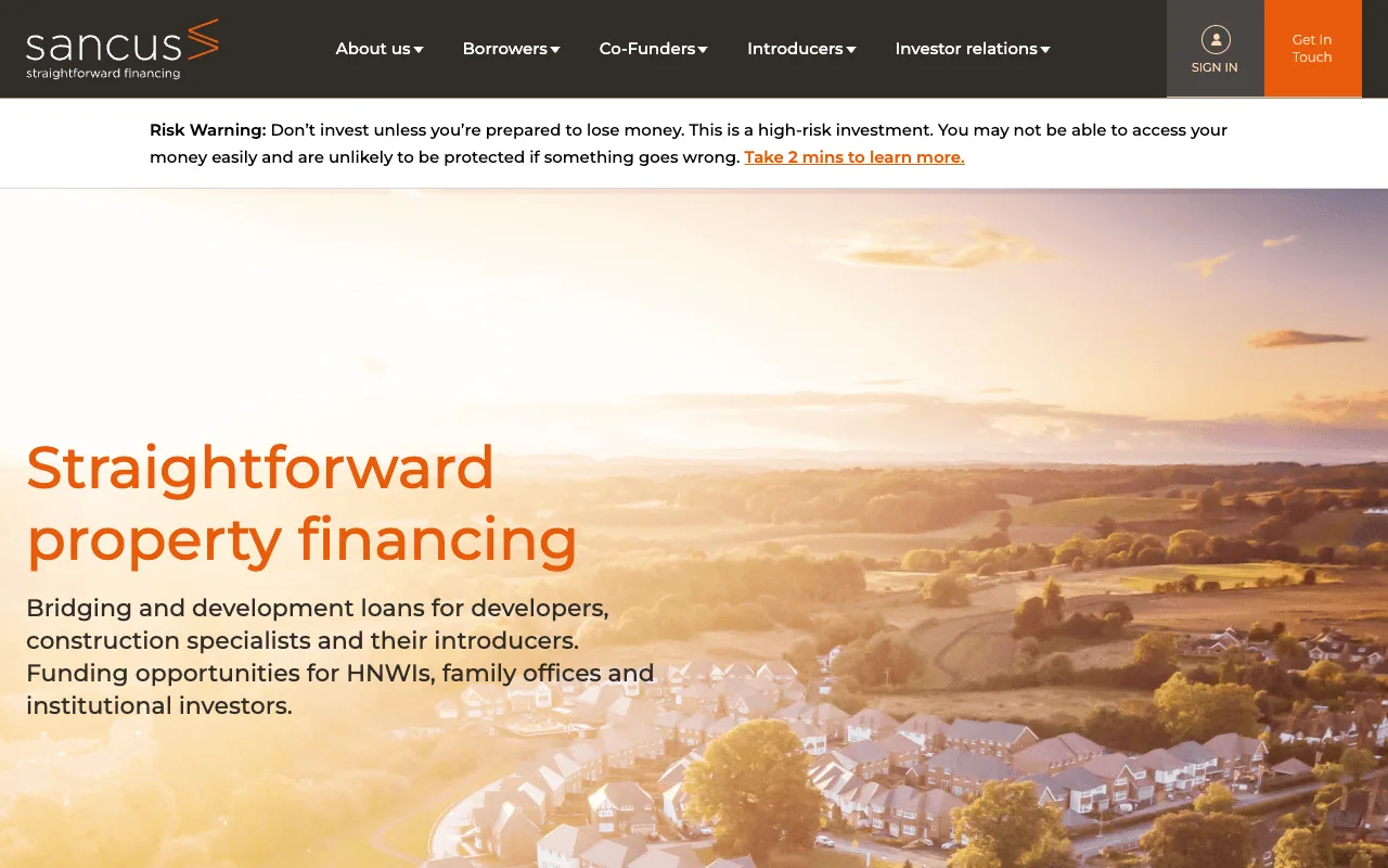 Sancus Lending website preview